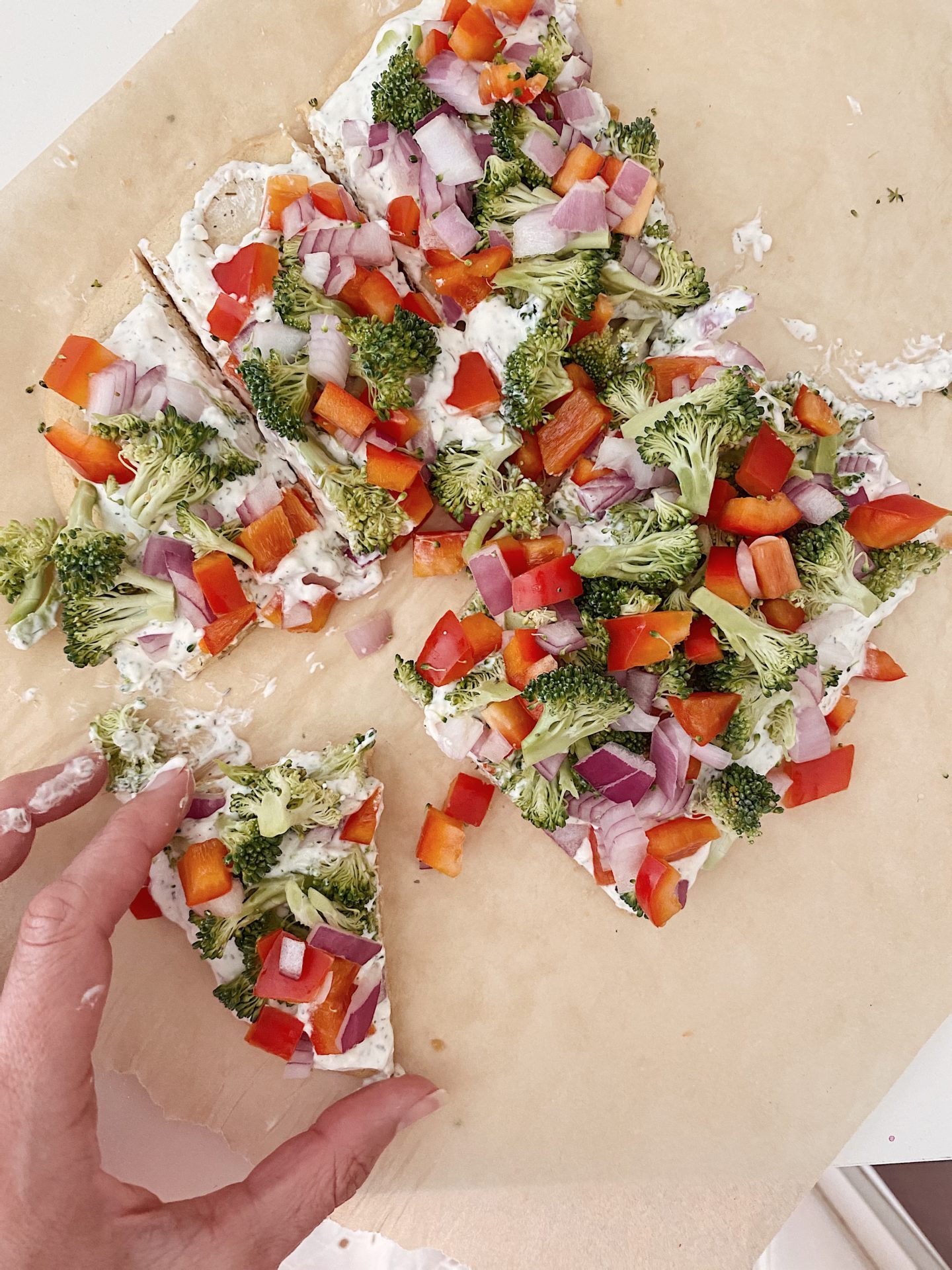 Paleo veggie pizza